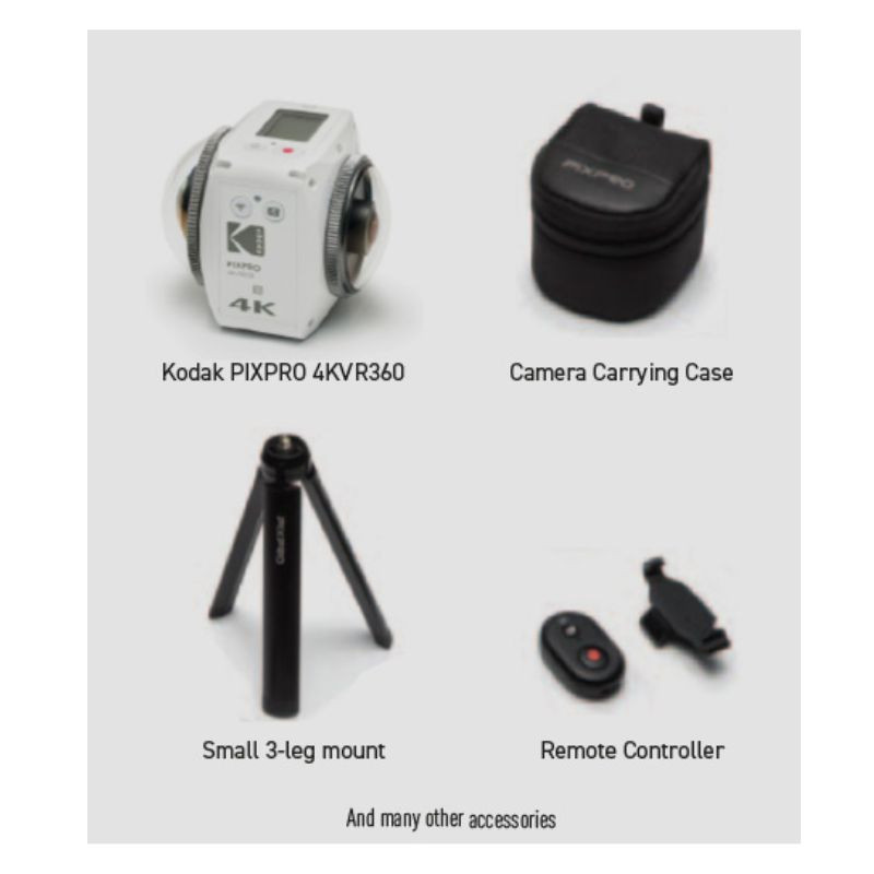 Action Cam Kodak PixPro 4KVR360 Pack Aventure