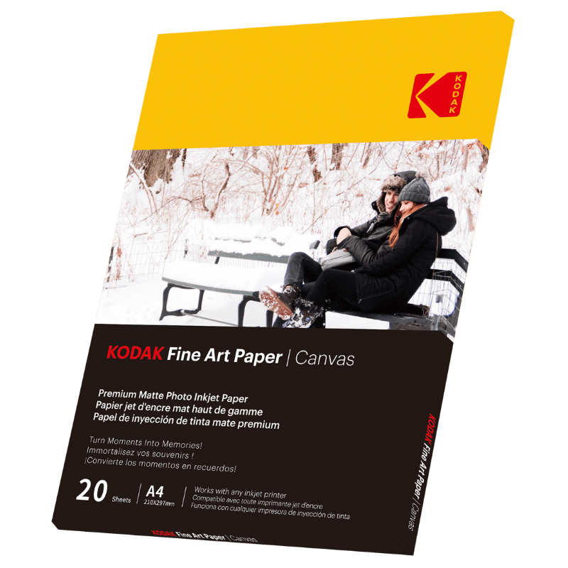 Fine Art Paper Canvas Kodak 230gsm A4 - 20 Blatt. - Kodak offizielle