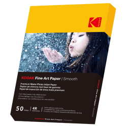 Papier Fine Art Kodak Paper Smooth 230gsm 10x15cm 50 feuilles - Sit