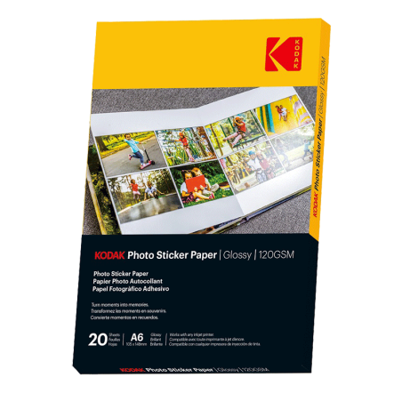 Fotopapier selbstklebend Kodak Sticker Paper 120gsm 10x15cm - 20 Blatt
