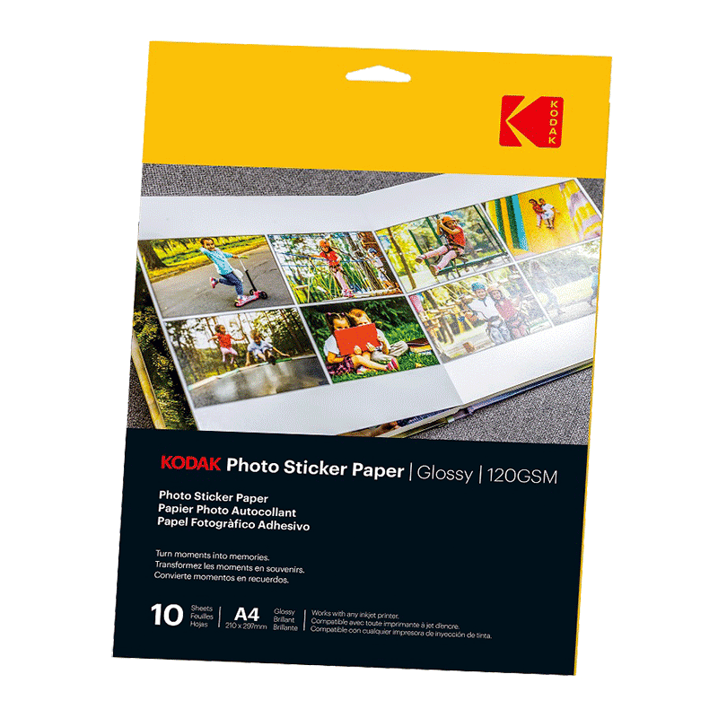 Sticker Paper Kodak 120gsm A4 - 10 sheets - Kodak official site