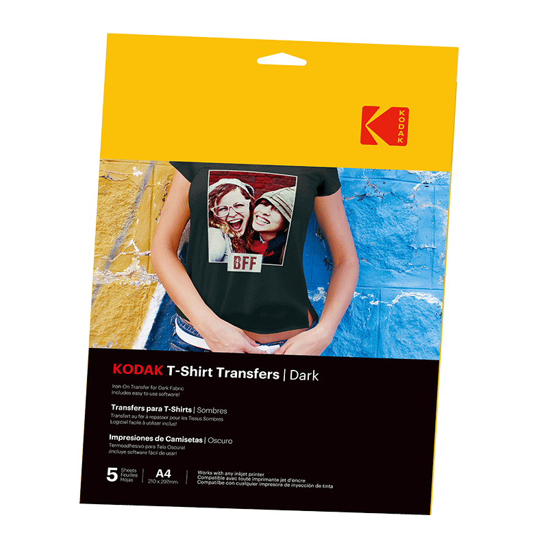 Papier transfert textile foncé t-shirt Kodak - Site officiel Kodak