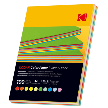 Papier couleur A4 Kodak 80 gsm - 100 feuilles