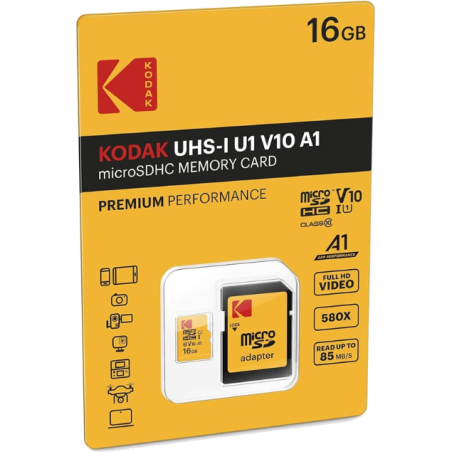 Carte micro SDHC 16Go Kodak Premium CLASS 10