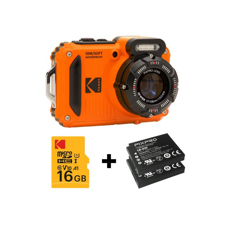 Pacchetto Kodak PixPro WPZ2 - 2 batterie + scheda SD - Sito ufficiale Kodak
