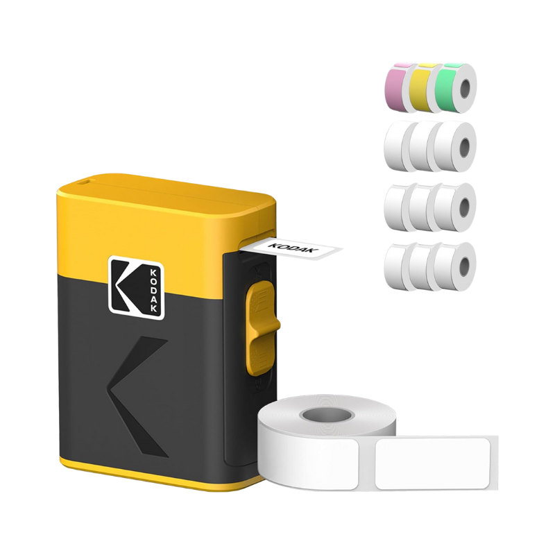 Pack Imprimante Thermique Kodak M50 + 13 Rouleaux – Impression Étiquettes - Bluetooth Jaune