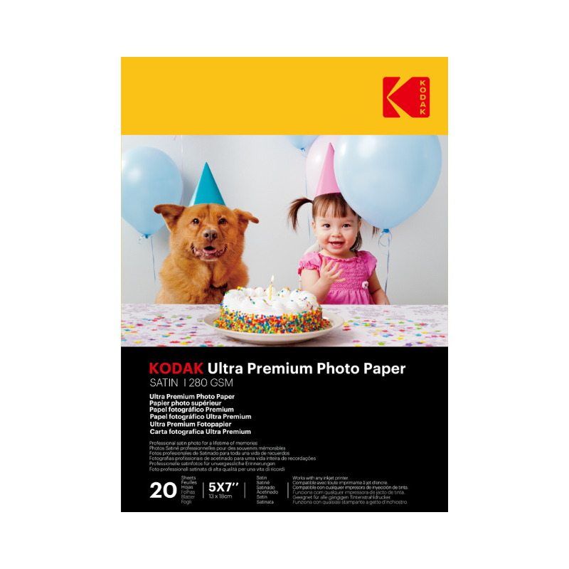 Papier photo ultra premium Kodak  20 feuilles format 13 x 18cm - Site officiel Kodak