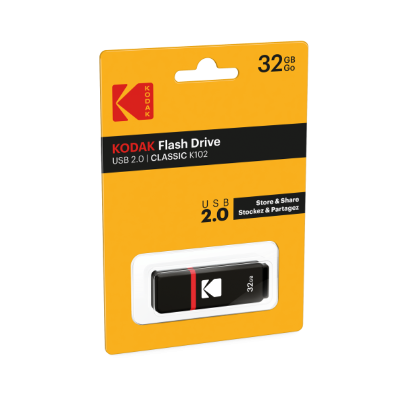 Pamięć flash USB 32 GB Kodak CLASSIC K102 SERIES : Duża i niezawodna pamięć masowa