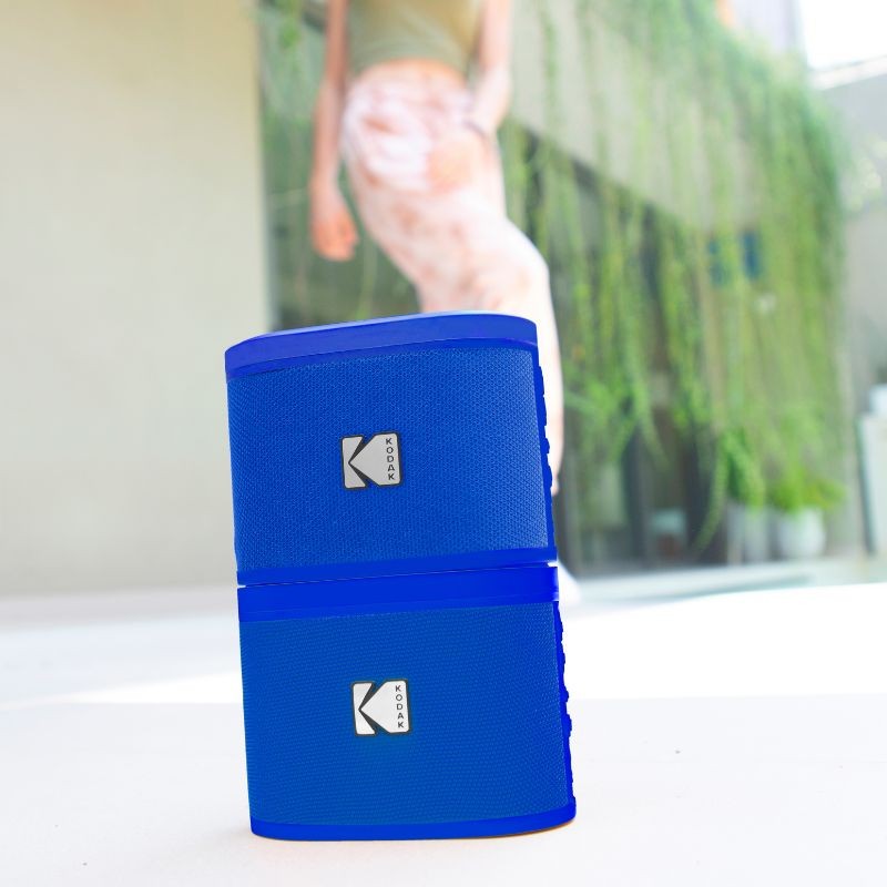Confezione da 2 Mini Altoparlanti Bluetooth Portatili Colorati Kodak Soundbrix