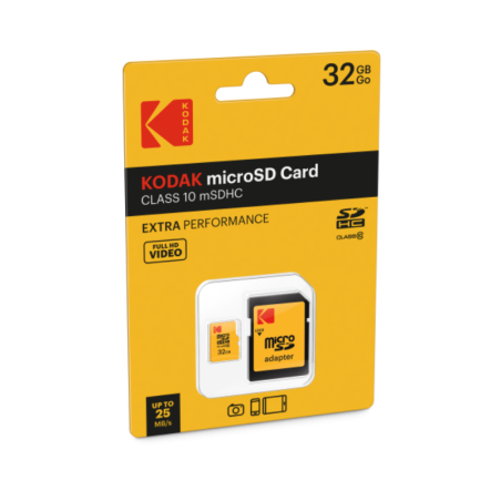 Carte Micro SDHC/XC 32Go - Kodak Class 10 Extra Performance