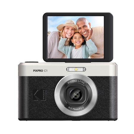 Kodak C1 Compact Digital Camera - 13MP Photo - 4x Digital Zoom - Swivel Screen