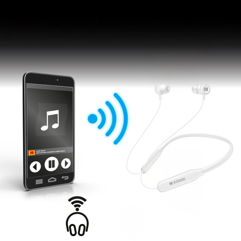 Wireless Bluetooth Sport Headphones Kodak Ultra 100+ - Auriculares intrauditivos