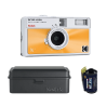 Kodak EKTAR H35N Orange Half-Frame Reusable Film Camera Pack + 24 Exp. Film + Film Case