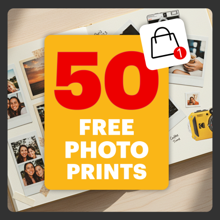 50 stampe fotografiche Premium GRATUITE - formato cartolina 10x15 cm