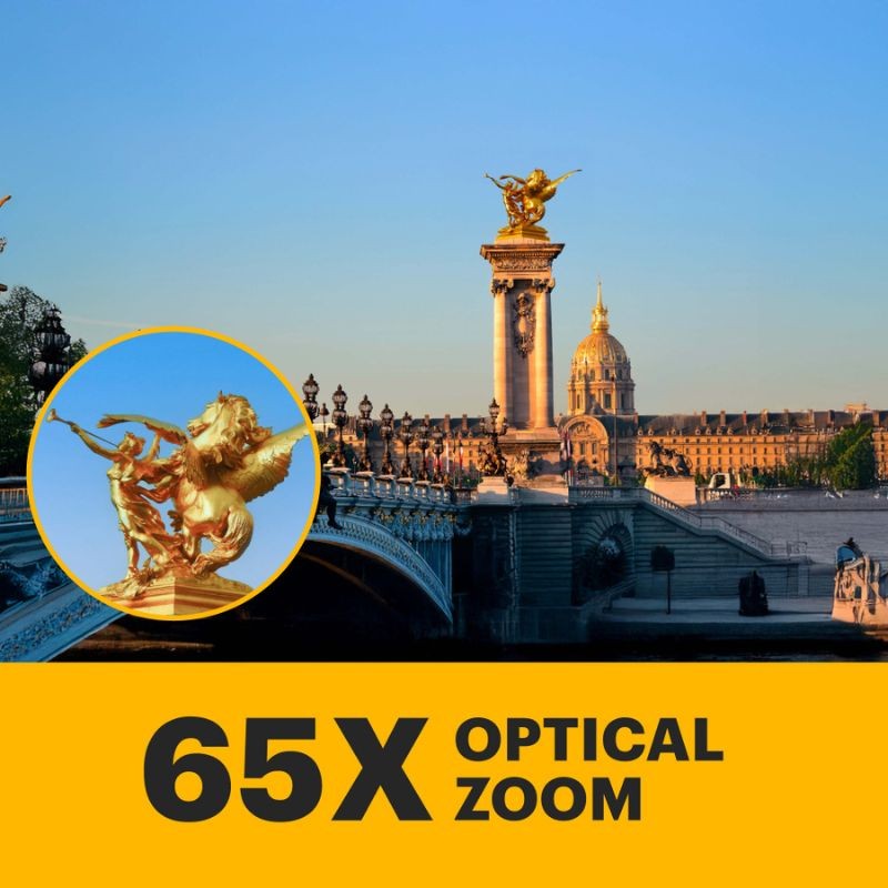 Kodak Pixpro AZ653 Astro Zoom – 20MP CMOS Bridgekamera, 65-facher optischer Zoom, Full HD Video & Wi-Fi