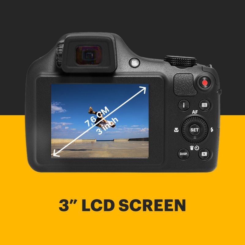 Kodak Pixpro AZ653 Astro Zoom – Cámara Bridge 20MP CMOS, Zoom Óptico 65x, Vídeo Full HD y Wi-Fi