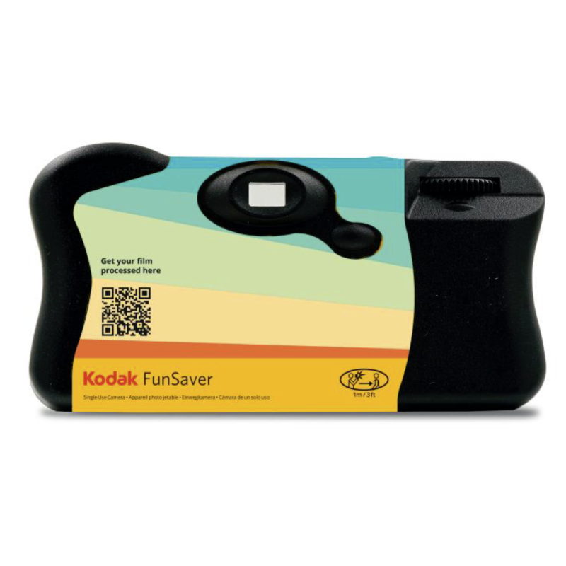 Jetable Kodak Summer Edition – Appareil Photo Jetable 39 Poses, Film 800 ISO, Flash Intégré