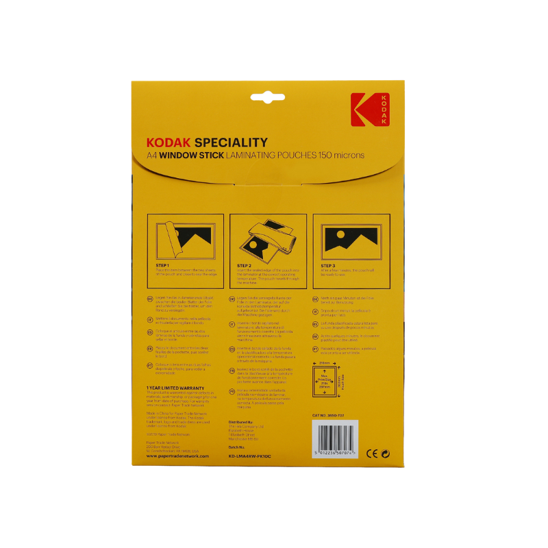 Pack Plastifieuse Kodak A4 + Pochettes