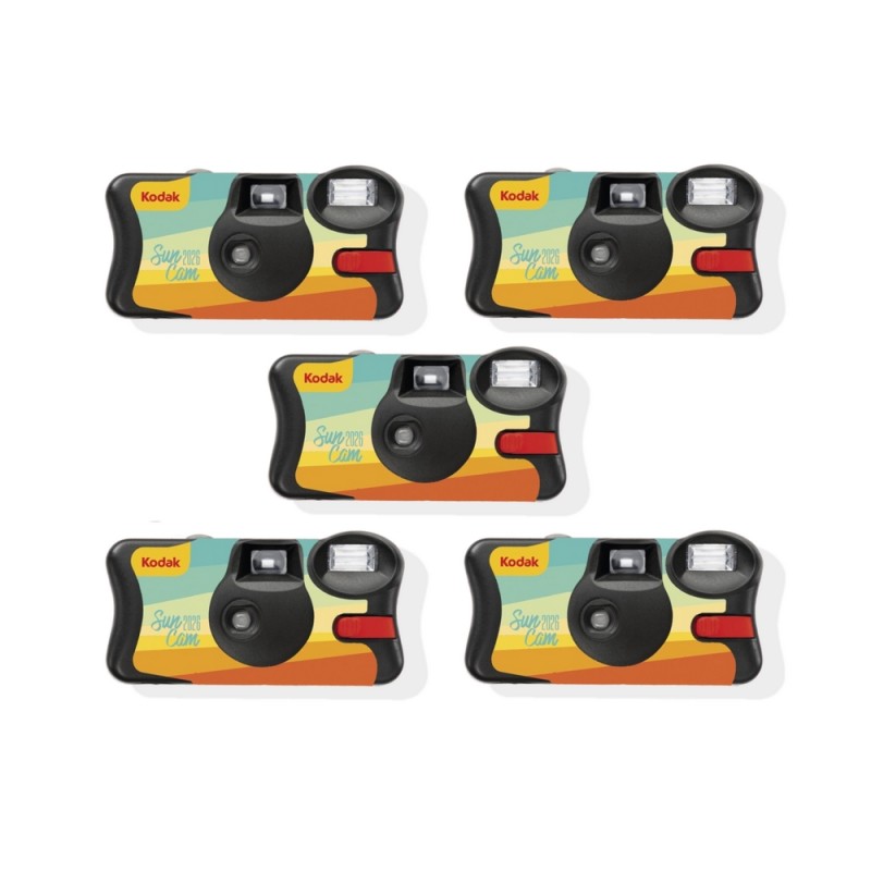 Kodak Summer Edition – Fotocamera Usa e Getta, 39 Scatti, Flash Integrato