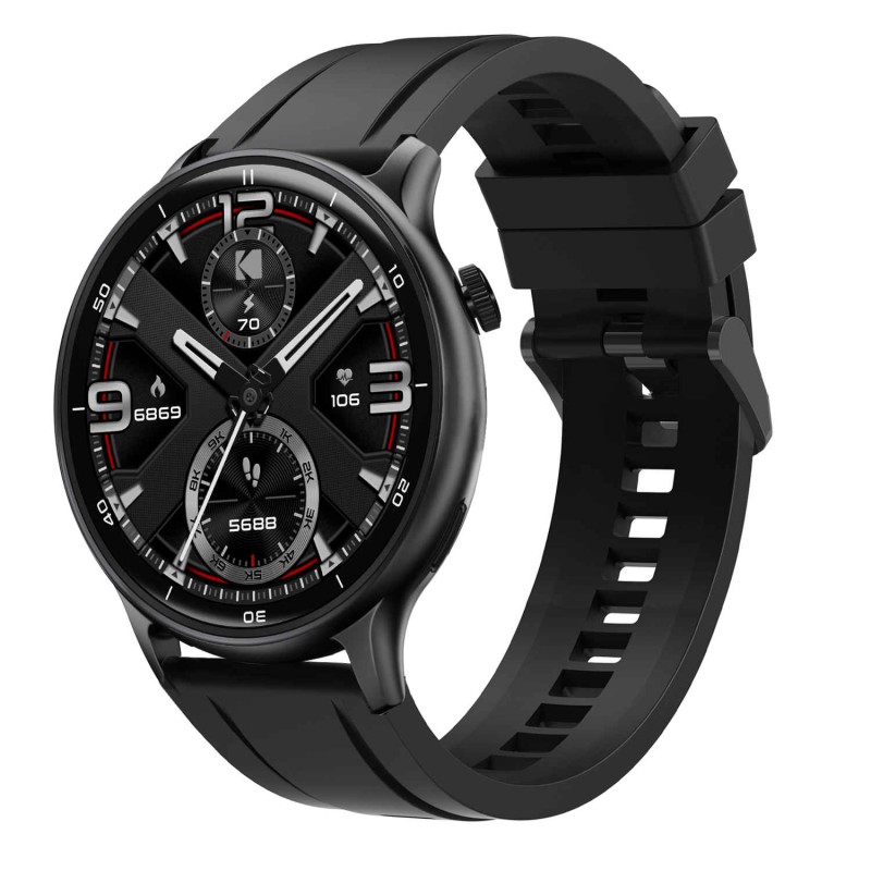 Reloj inteligente Kodak SW-7220 con Bluetooth: pantalla HD de 1,43 pulgadas, seguimiento de la salud y el deporte