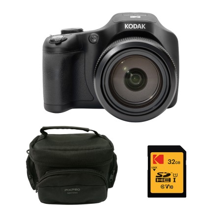 Kodak Pixpro AZ653 Astro Zoom Bundle + 32GB SD Card + Carrying Case – 20MP CMOS Bridge Camera, 65x Optical Zoom