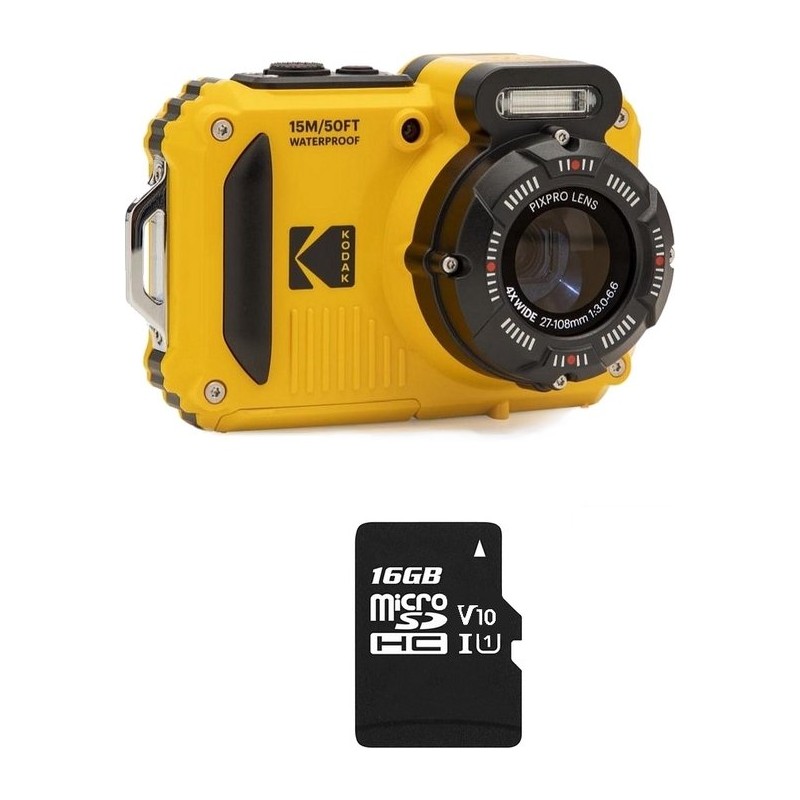 Kodak Pixpro WPZ2 Yellow Bundle + 16 GB MicroSD Card | Kodak Official Website