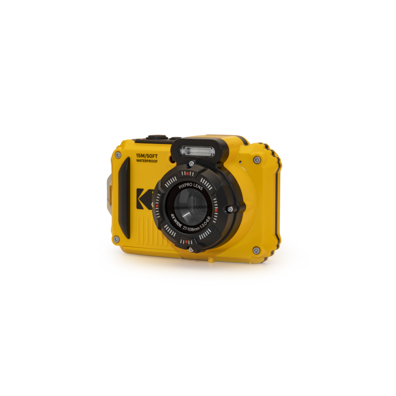 Pack Compact Camera Kodak PixPro WPZ2 Jaune + Carte SD 16Go - Waterproof 15m