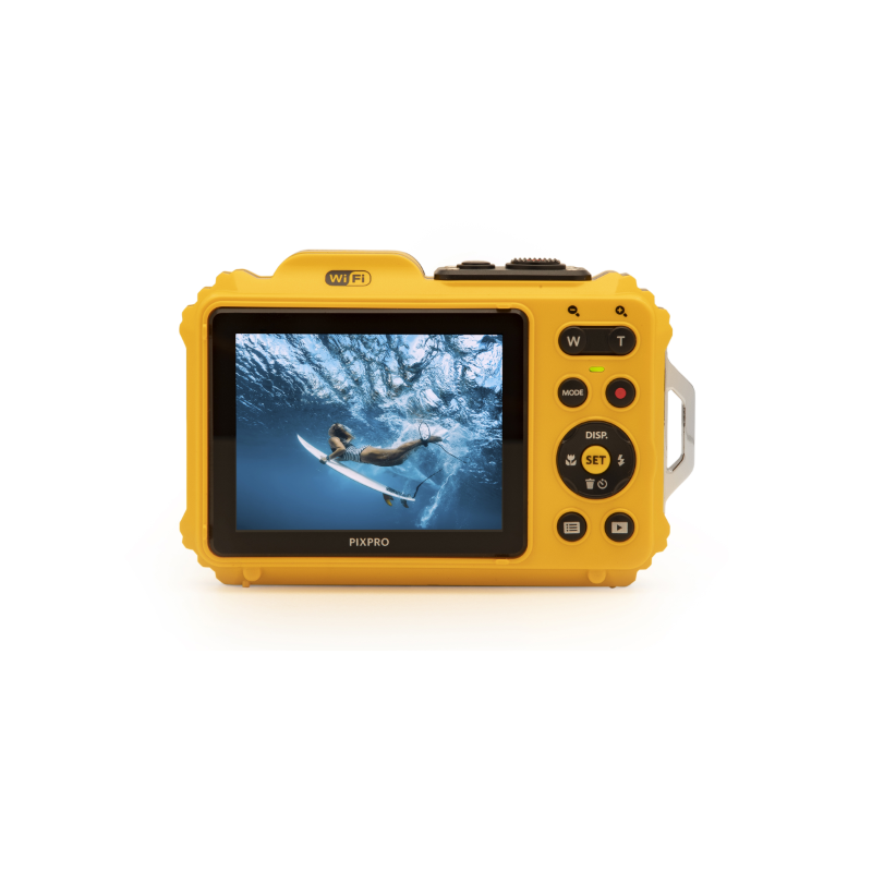 Pack Compact Camera Kodak PixPro WPZ2 Jaune + Carte SD 16Go - Waterproof 15m