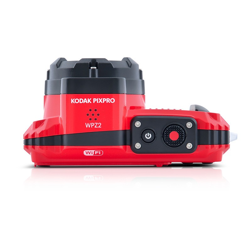 Pacchetto fotocamera compatta Kodak PixPro WPZ2 rossa + scheda SD da 16 GB - Impermeabile fino a 15 m