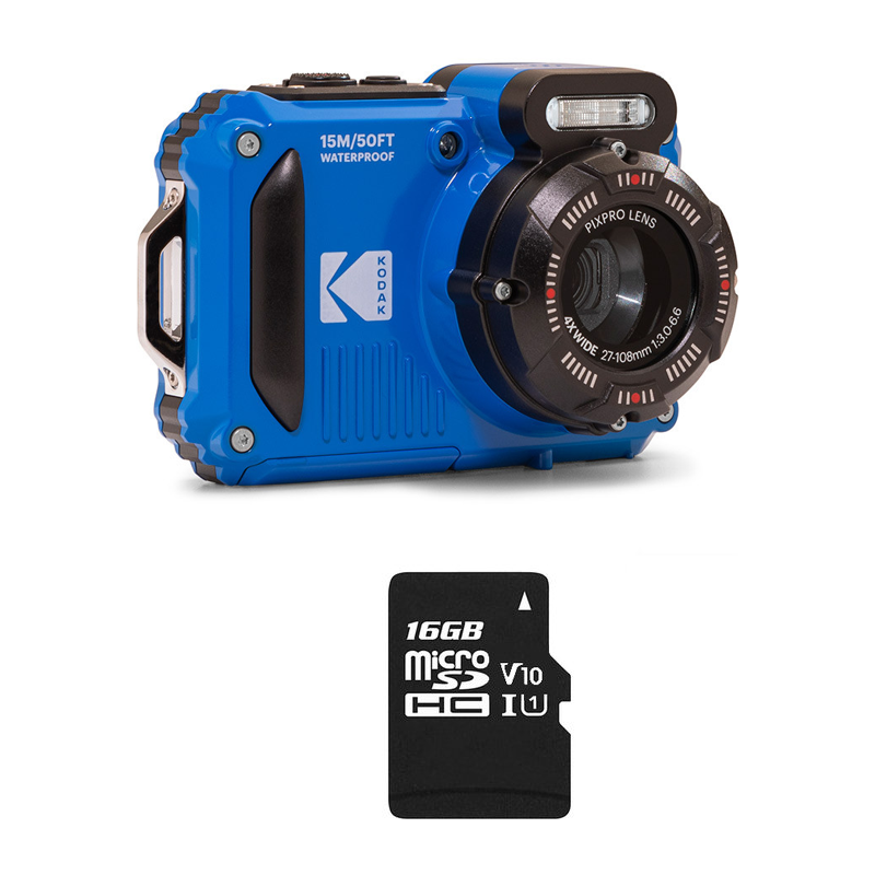 Kodak Pixpro WPZ2-Set in Blau + 16-GB-MicroSD-Karte | Offizielle Kodak-Website