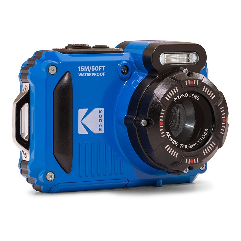 Pack de cámara compacta Kodak PixPro WPZ2 azul + tarjeta SD de 16 GB - Resistente al agua hasta 15 m