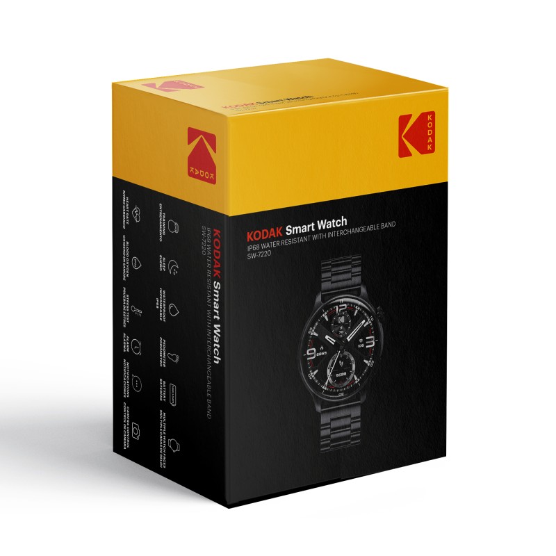 Kodak SW-7220 Bluetooth Smartwatch - 1.43” HD Display, Health & Fitness Tracking