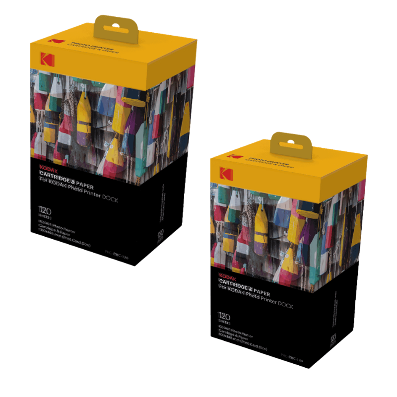 2er-Pack PHC-120 Patronen für tragbare Fotodrucker – 240 Fotos