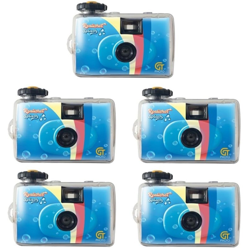 5-Pack - Realishot Splash - Waterproof Disposable Camera – 27 Color Photos