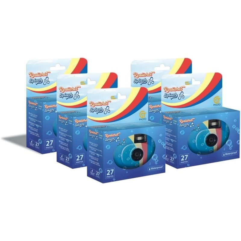 Pack 5 Appareils Photo Jetables Étanche 6m | Realishot Splash