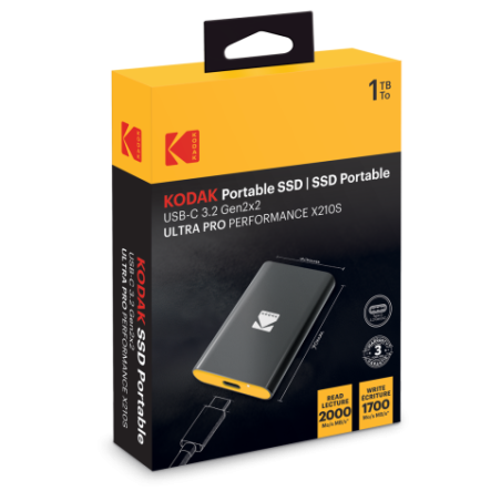 Kodak X210S Ultra Pro Performance Tragbares SSD-Laufwerk – 250GB, 512GB, 1TB