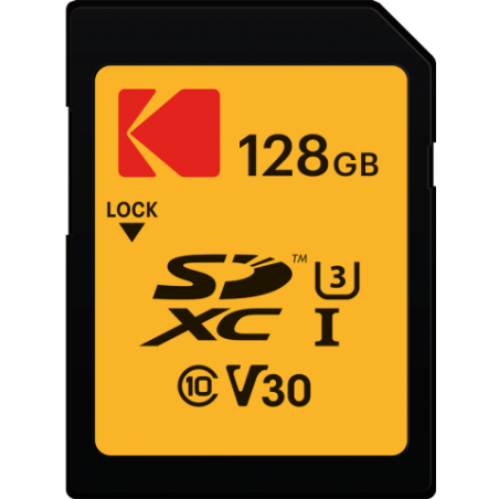 Tarjeta de Memoria SD Kodak UHS-I U3 V30 ULTRA PERFORMANCE – 64GB, 128GB, 256GB