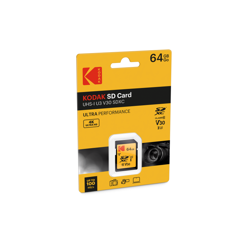 Kodak UHS-I U3 V30 ULTRA PERFORMANCE SD Speicherkarte – 64GB, 128GB, 256GB