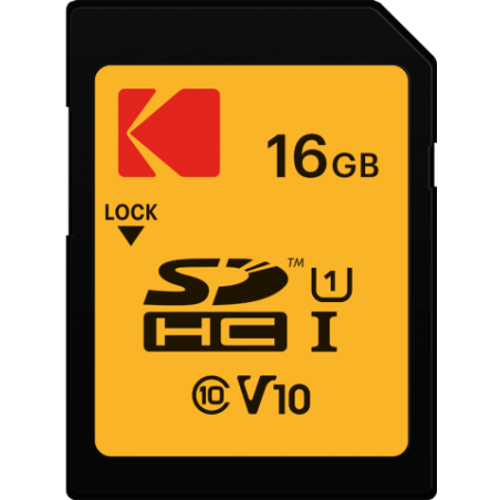 Tarjeta de Memoria SD Kodak UHS-I U1 V10 Premium Performance – 16GB, 32GB