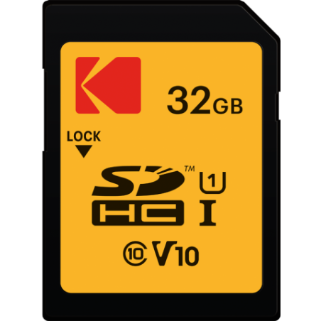 Carte Mémoire SD Kodak UHS-I U1 V10 PREMIUM PERFORMANCE, 16 Go, 32 Go