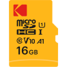 Tarjeta de Memoria microSD Kodak con adaptador SD UHS-I U1 V10 Premium Performance – 16GB, 32GB, 64 GB, 128 GB