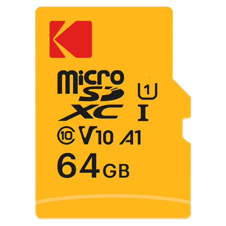 Kodak UHS-I U1 V10 Premium Performance microSD Speicherkarte mit SD-Adapter – 16GB, 32GB, 64 GB, 128 GB