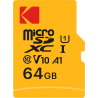 Scheda di Memoria microSD Kodak con adattatore SD UHS-I U1 V10 Premium Performance – 16GB, 32GB, 64 GB, 128 GB