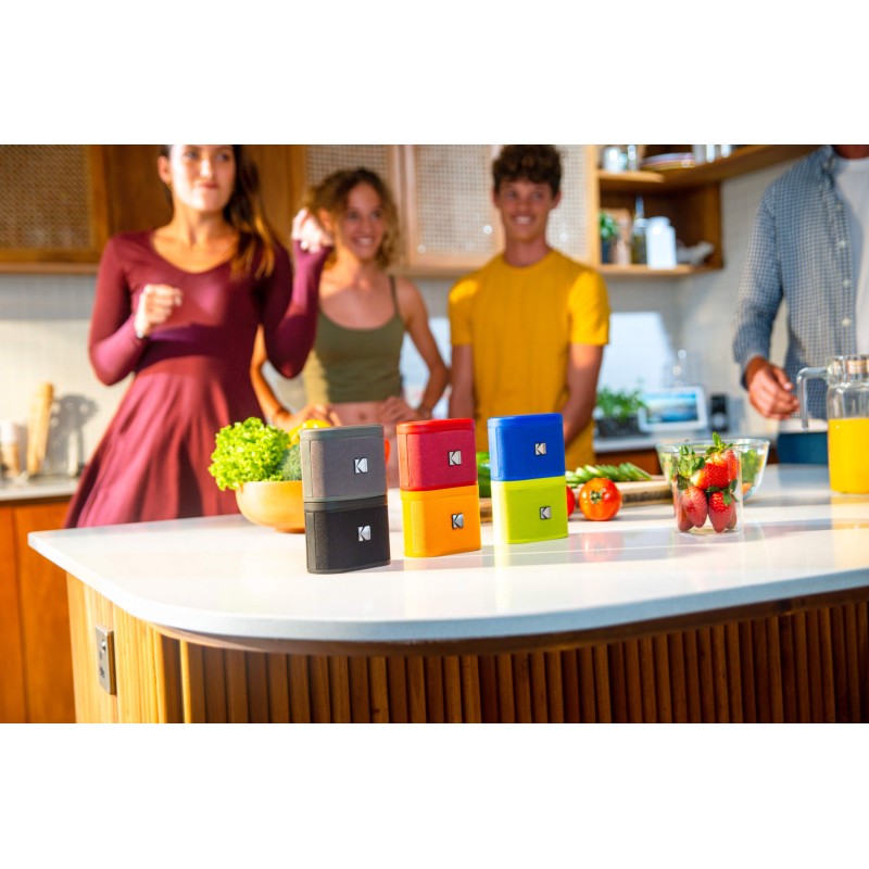 Pack de 2 Mini Enceintes Colorées et Portables Bluetooth Kodak Soundbrix