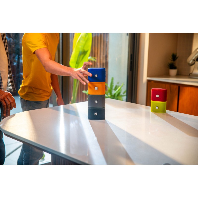 Confezione da 2 Mini Altoparlanti Bluetooth Portatili Colorati Kodak Soundbrix