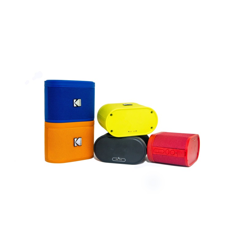 Confezione da 2 Mini Altoparlanti Bluetooth Portatili Colorati Kodak Soundbrix