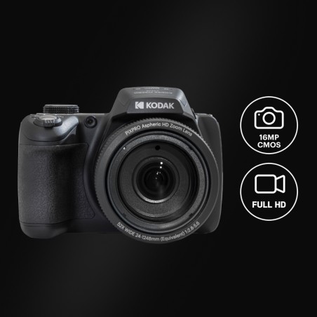 Appareil Photo Bridge Kodak AZ528 – 16,76 MP Zoom Optique x52 Full HD - vue 4