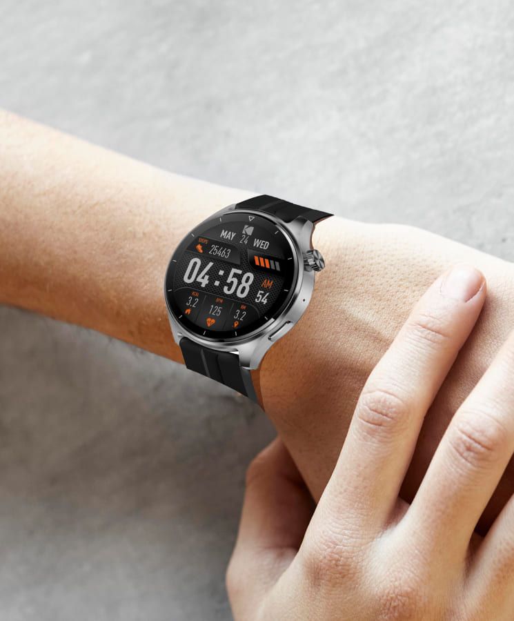 Kodak SW-7202 Montre Connectée Bluetooth - Écran HD 1.45”, Suivi Santé & Sport