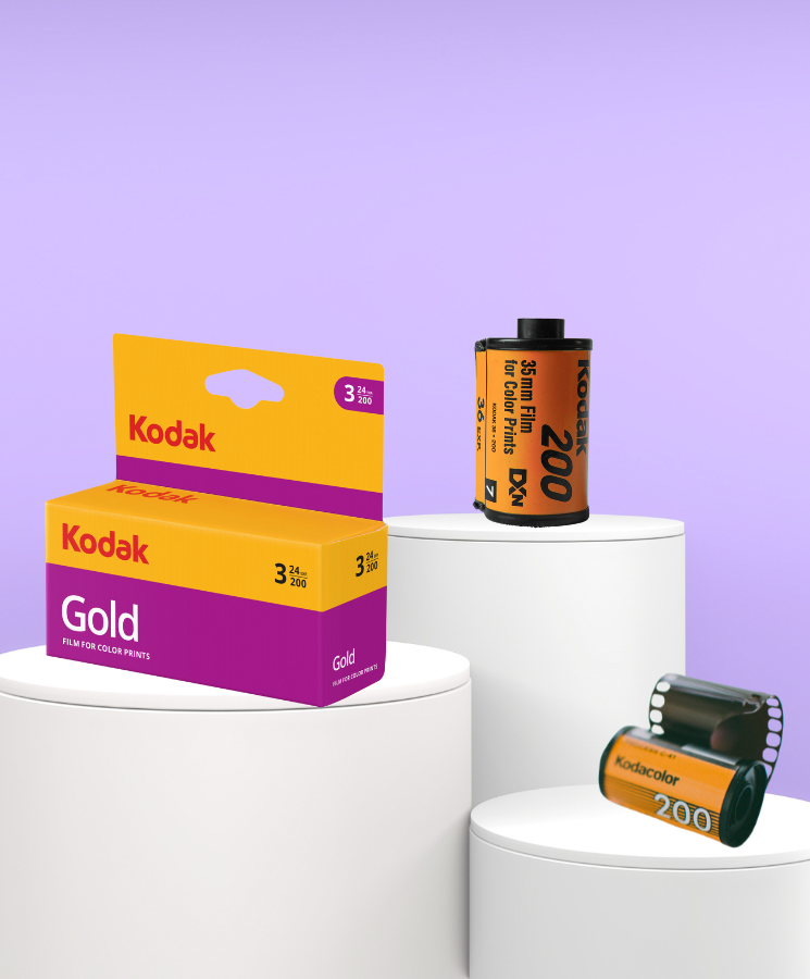 Pack of 3 Kodak Gold GB Colour Film 200 135mm - 24 exposures